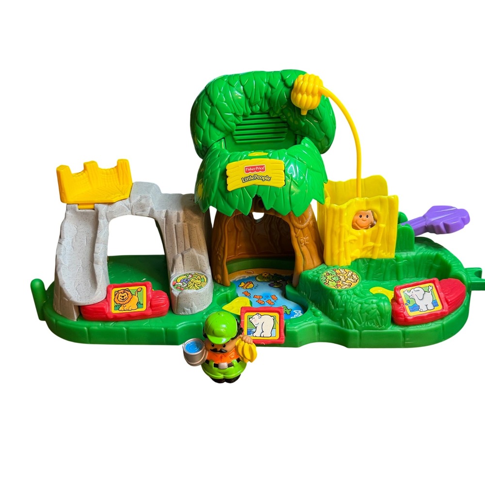 Fisher-Price Little People Animal Sounds Zoo Playset with Zookeeper Figure